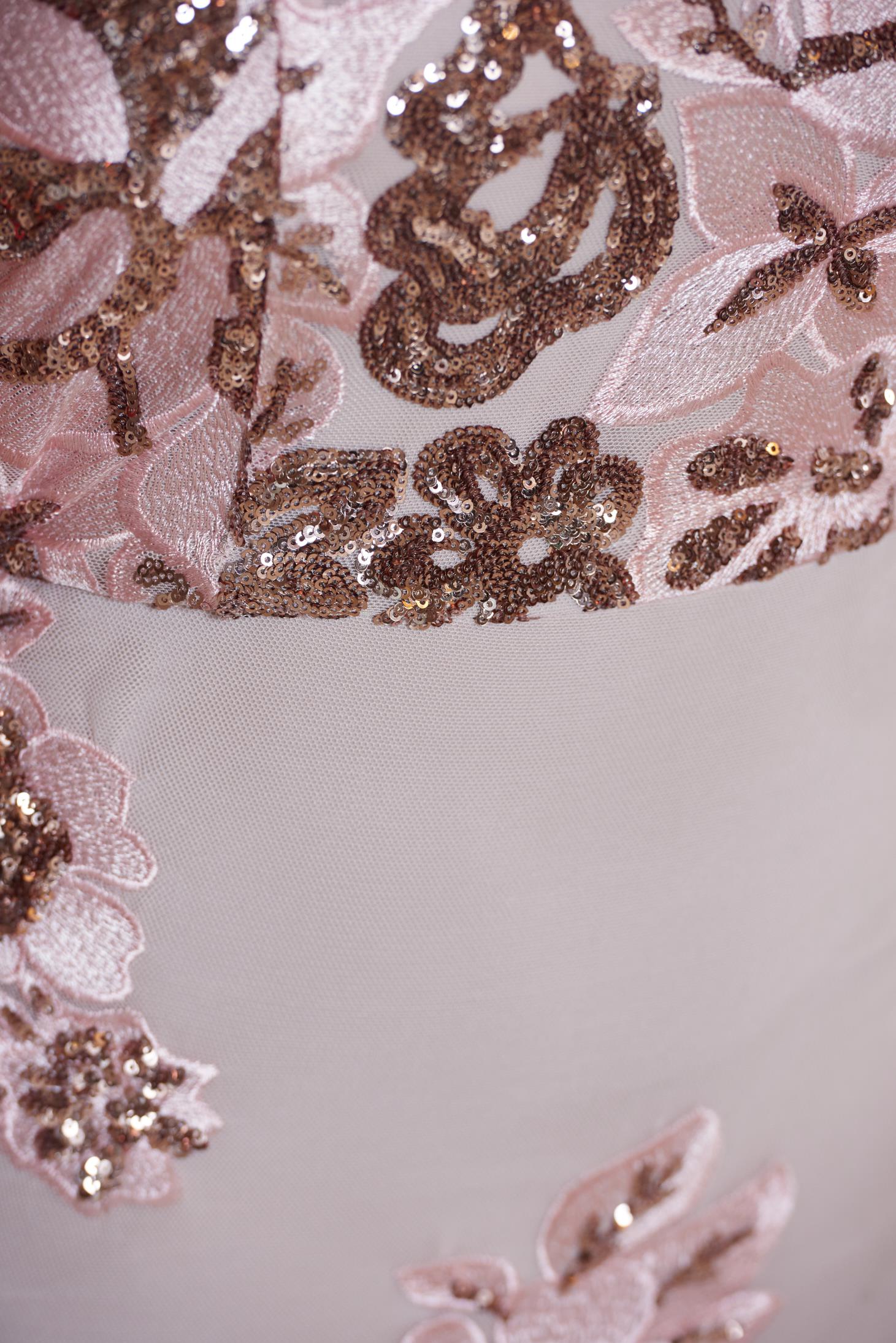 Rosa bareback mermaid dress with sequin embellished details