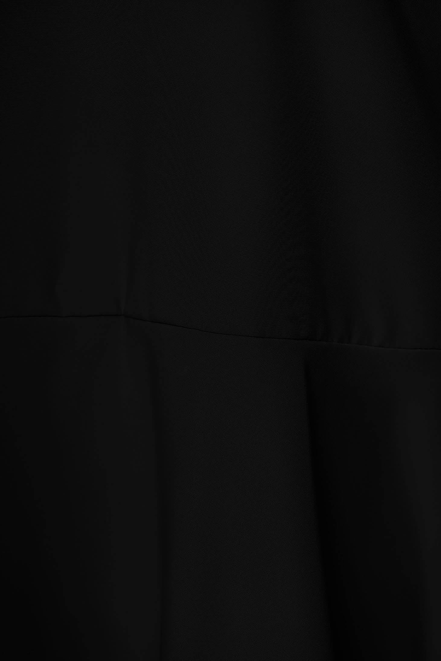 Black Dress Loose Fit With Ruffle Details With Turtle Neck
