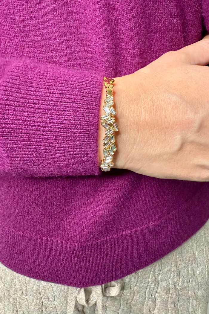 Geometric Gold PVD Stainless Steel Bangle