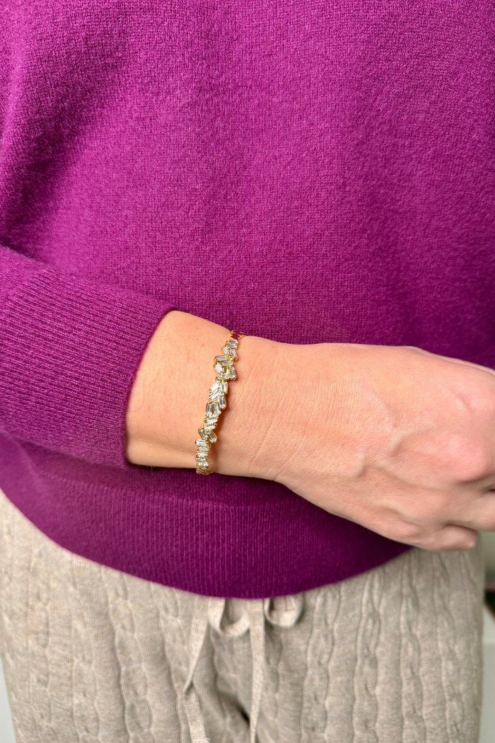 Geometric Gold PVD Stainless Steel Bangle