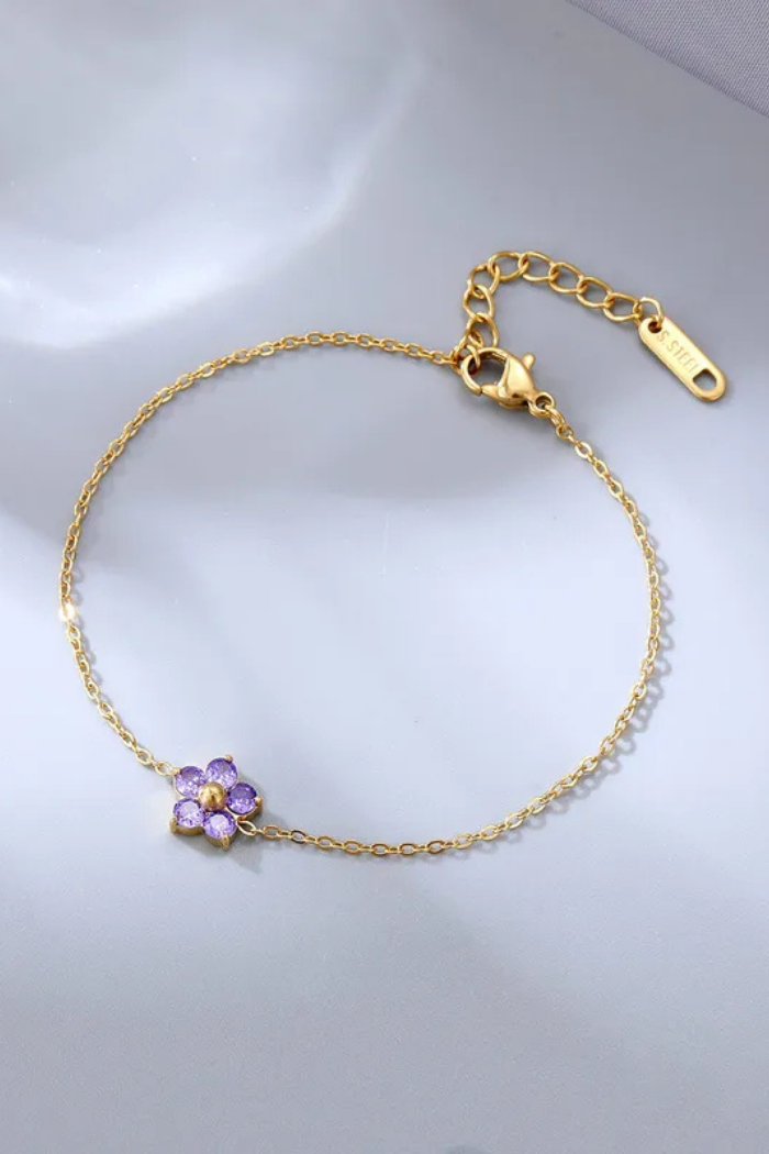 Sweet Style 304 SS Gold Flower Bracelet
