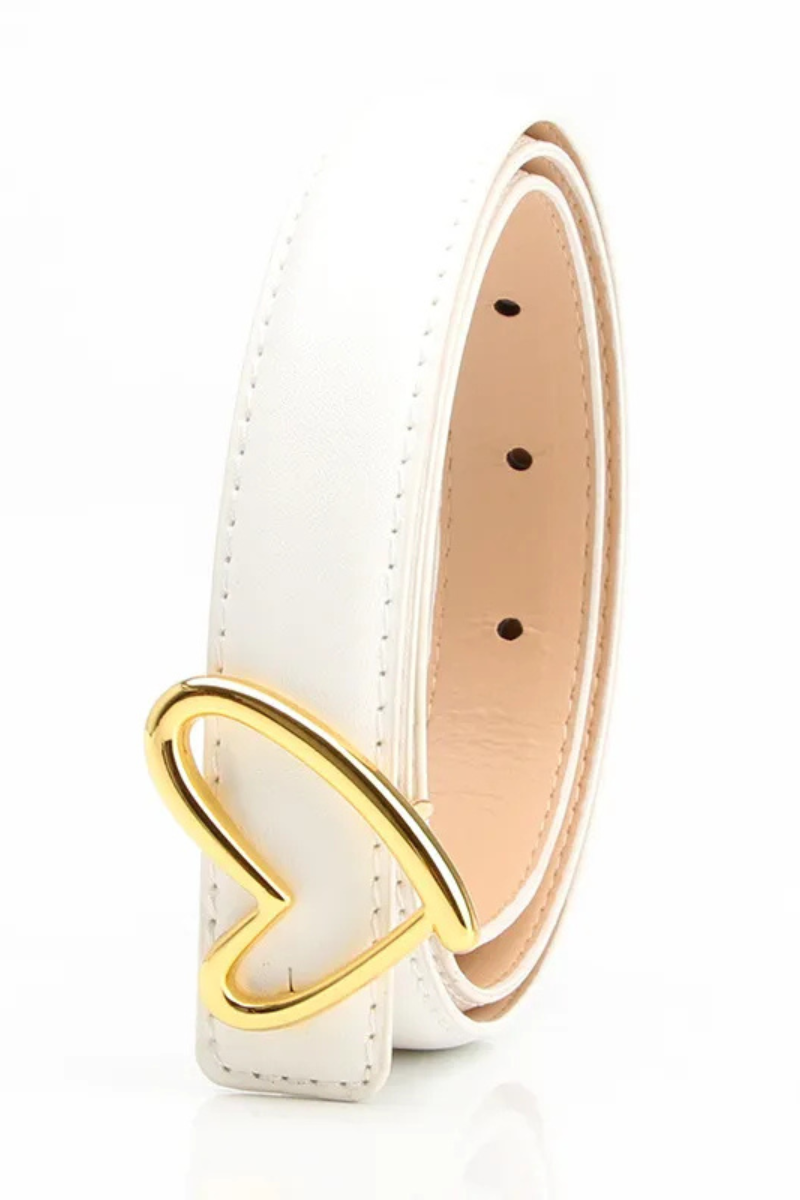 White Heart Shaped Belt display picture 1