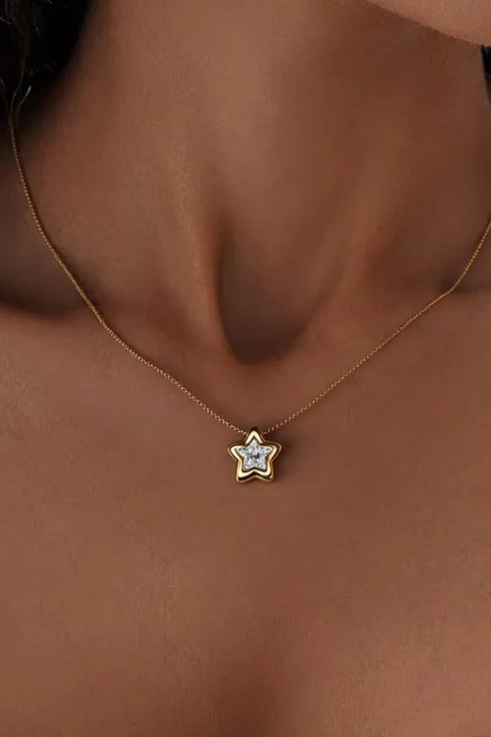 Dreamy Floral Zircon Pendant Necklace