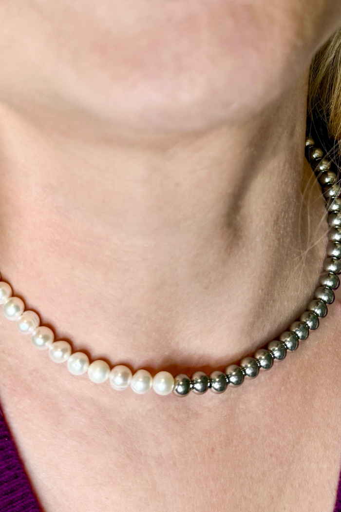 Simple 18K Gold Plated Pearl Necklace
