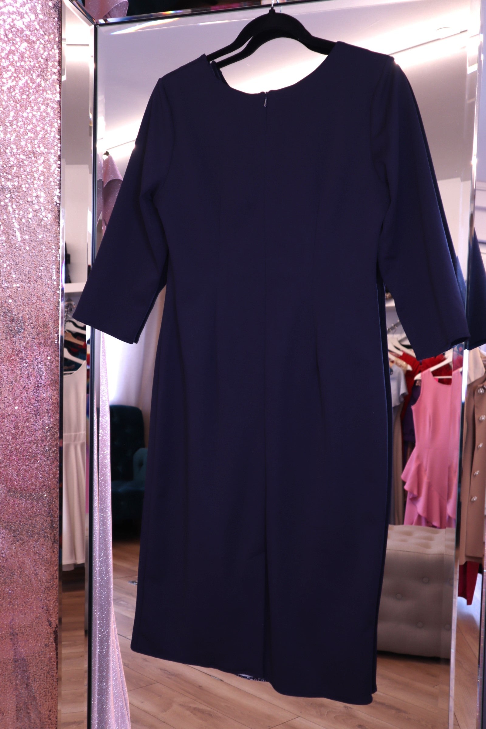 Dark Blue Printed Dress Extremely Comfortable