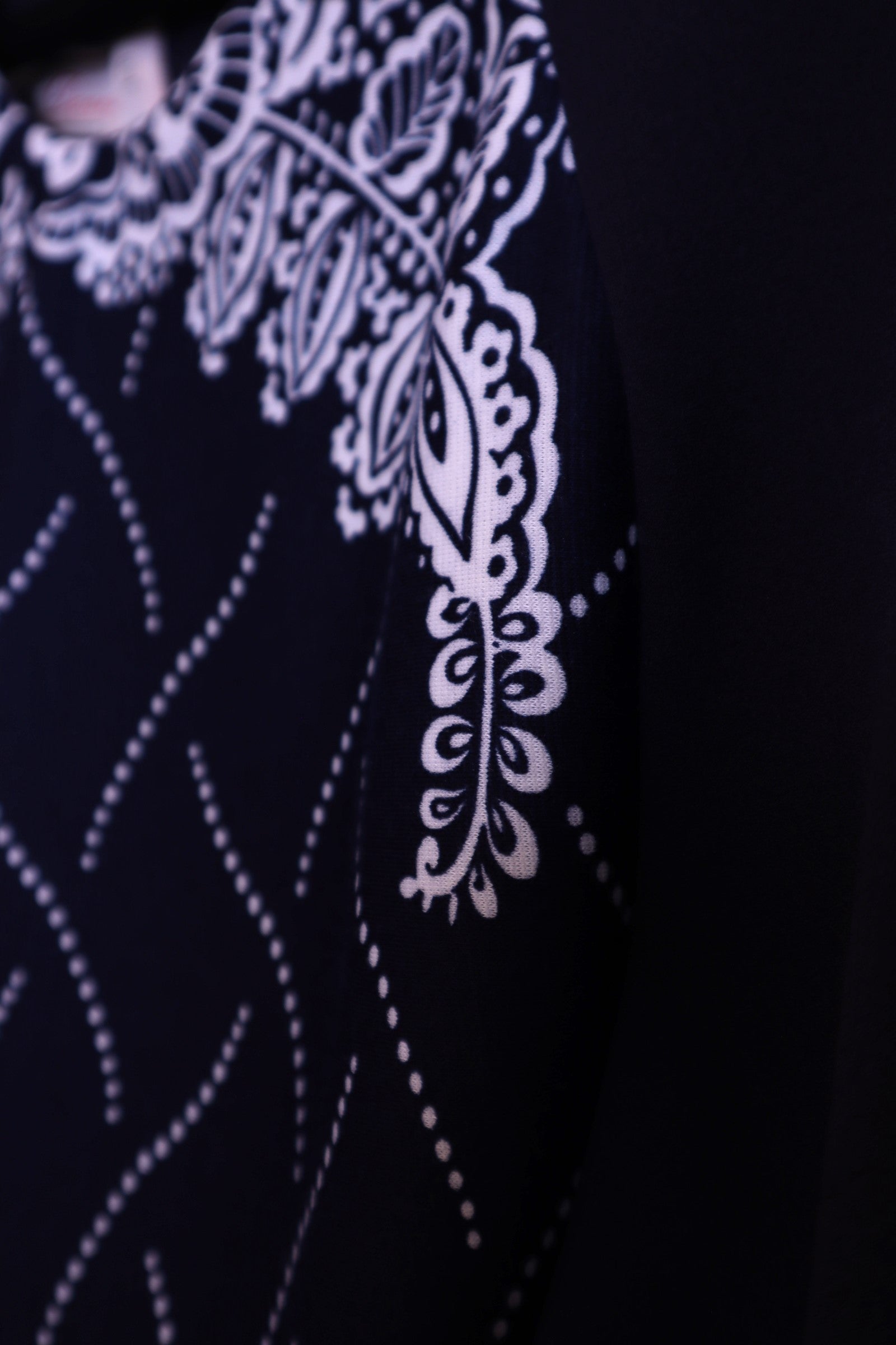 Dark Blue Printed Dress Extremely Comfortable