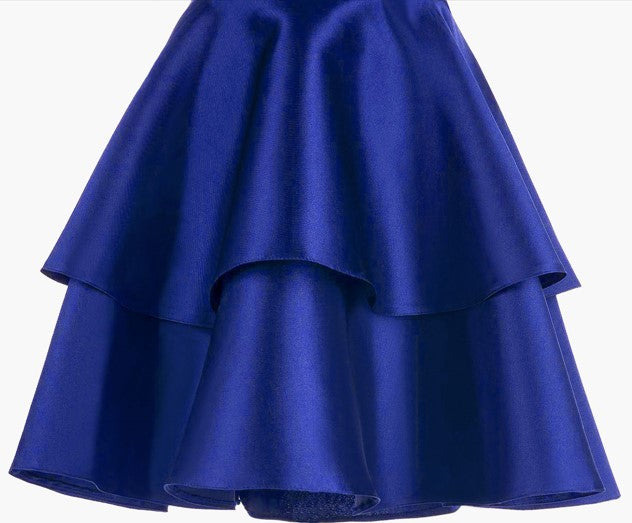 Blue Dress Occasional Lace And Taffeta