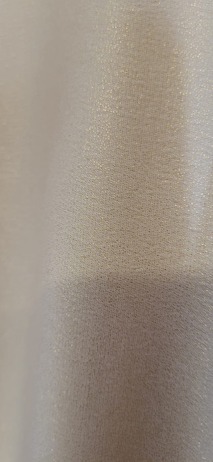 Beige Dress Midi Loose Cut Satin Glitter