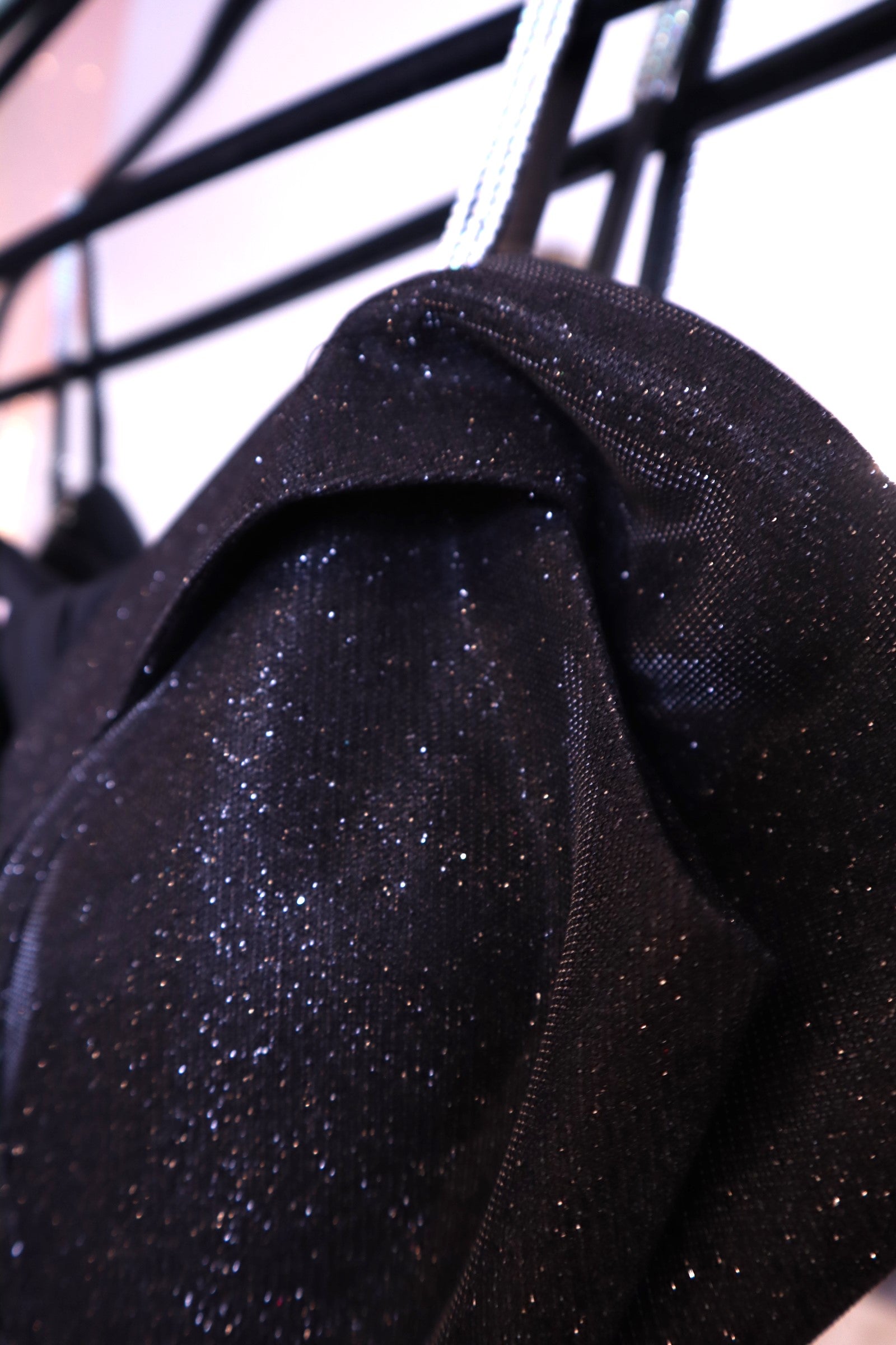 Black Dress Long Lurex With Iridescence