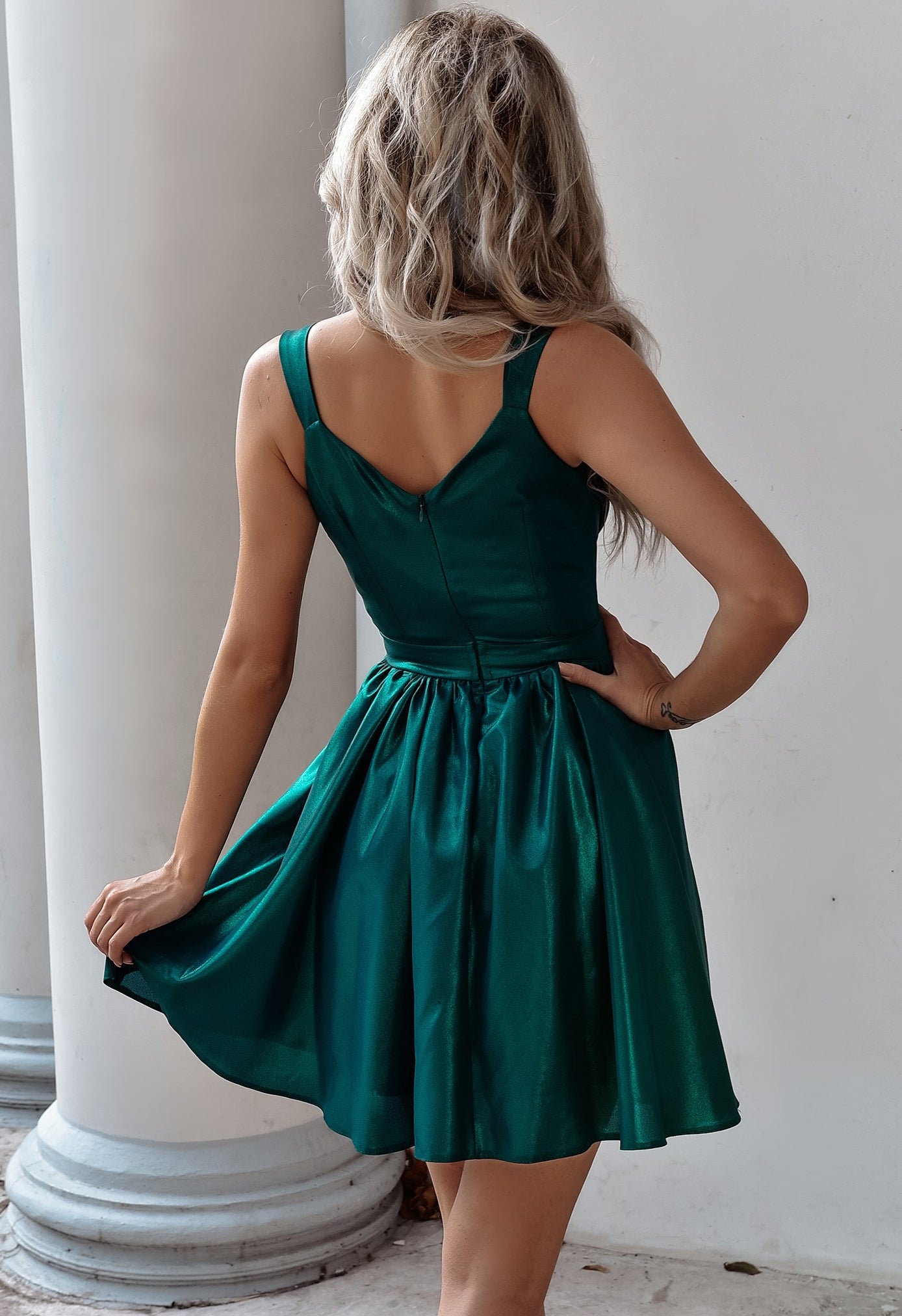 Iridescent Green Dress Cloche