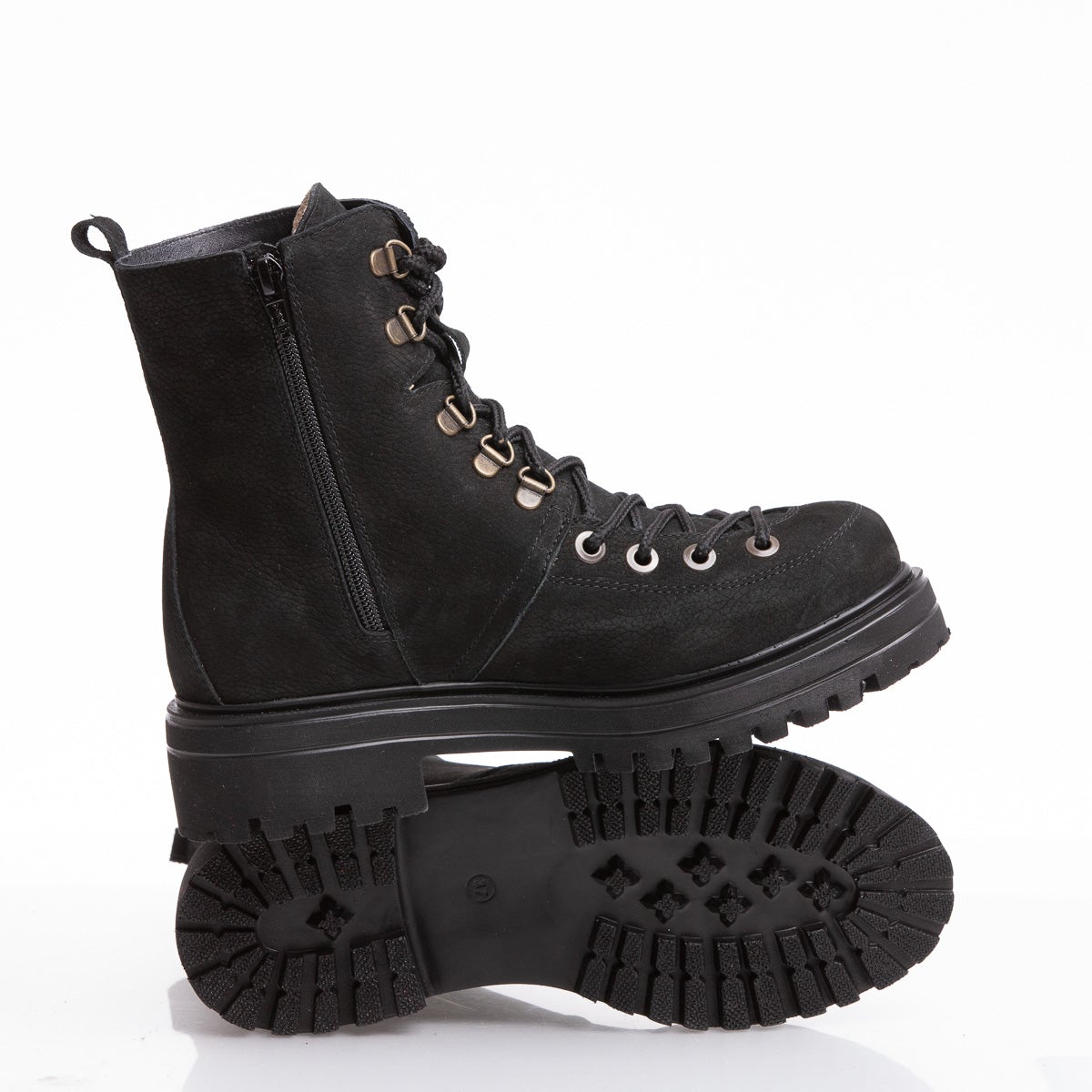 Natural Leather Short Boots