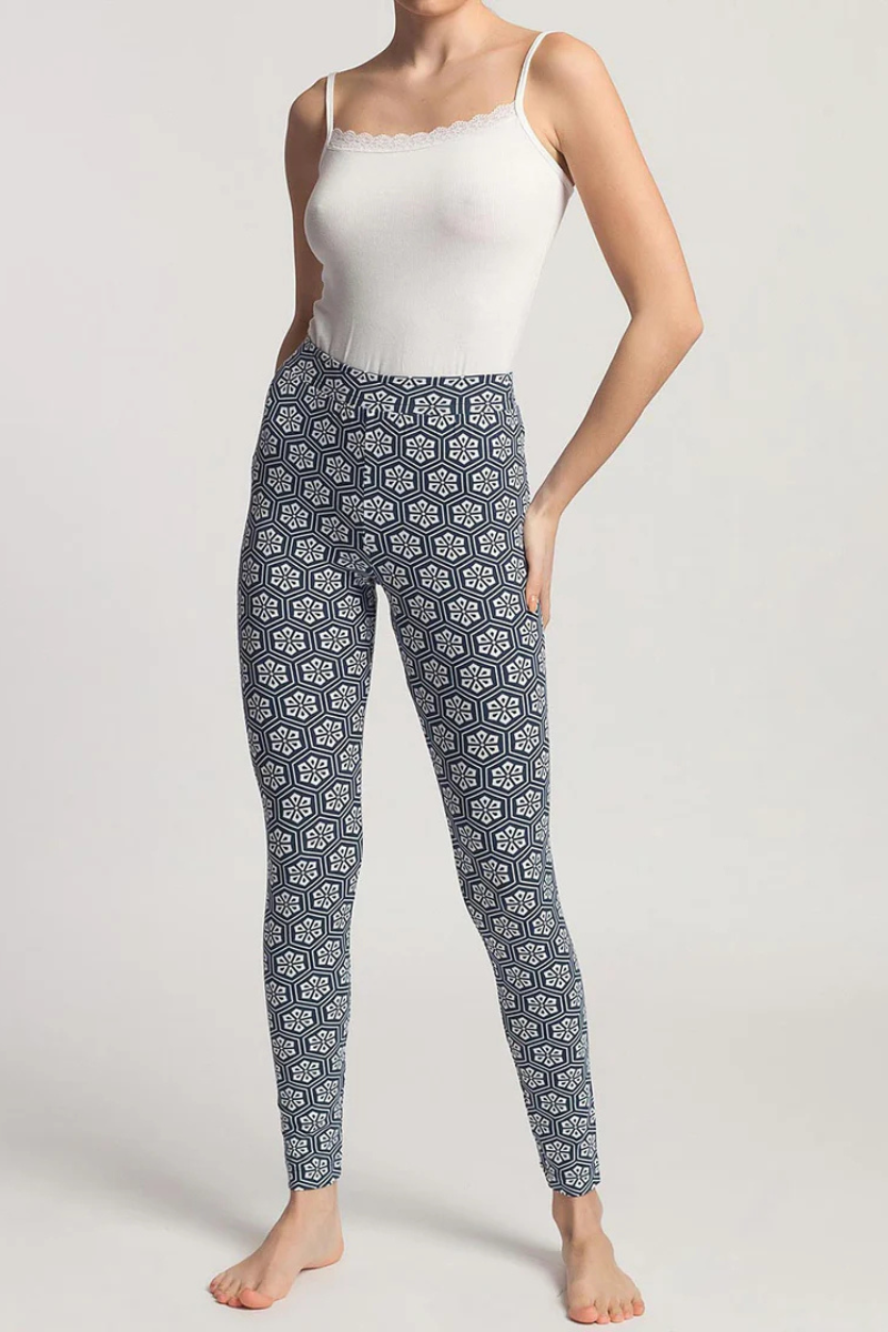 Dökkbláar leggings úr Tencel™ modal