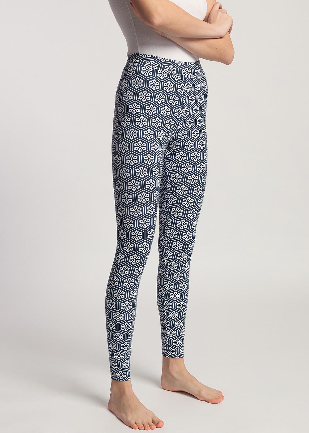 Dökkbláar leggings úr Tencel™ modal