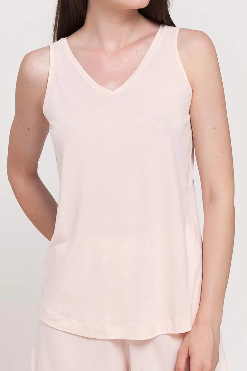 Pale Pink Classic Women´s Tank Top Sleeveless Made Of Tencel™ Lyocell Eucalyptus
