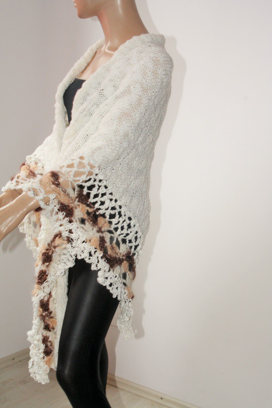 Knitted And Crocheted Shawl