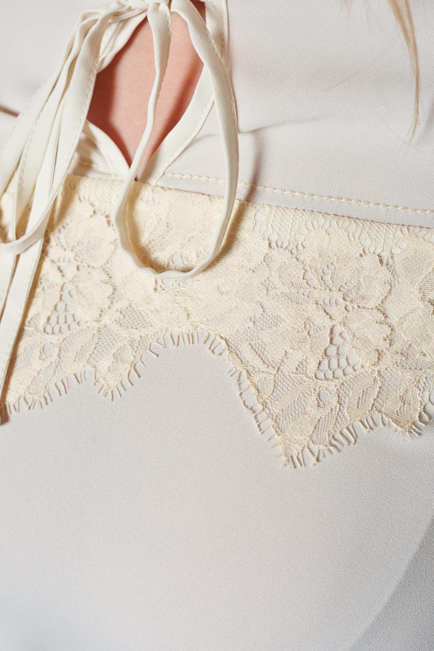 Laced Touch Nude Blouse