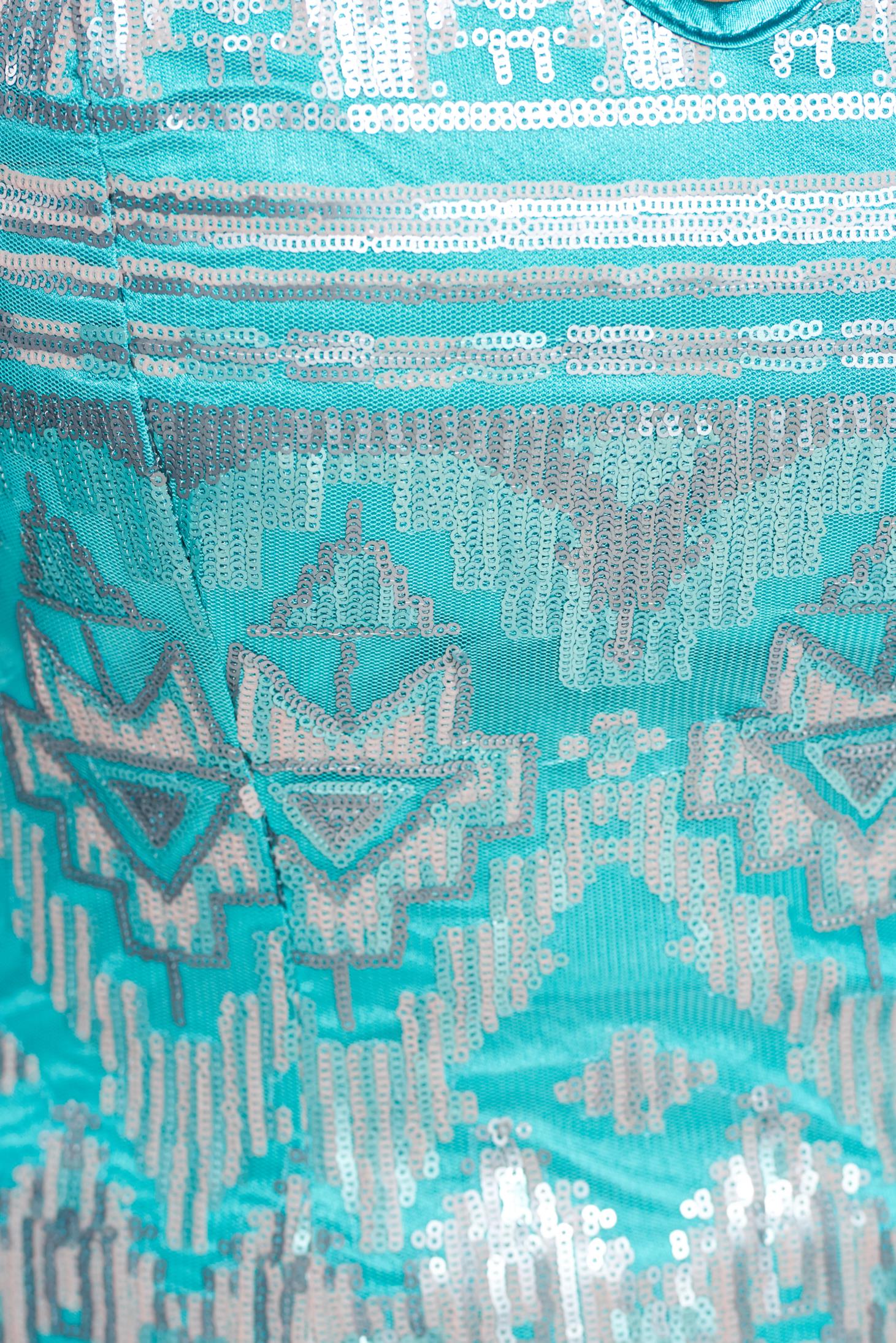Mint Elegant Top Shirt With Allure Of Satin