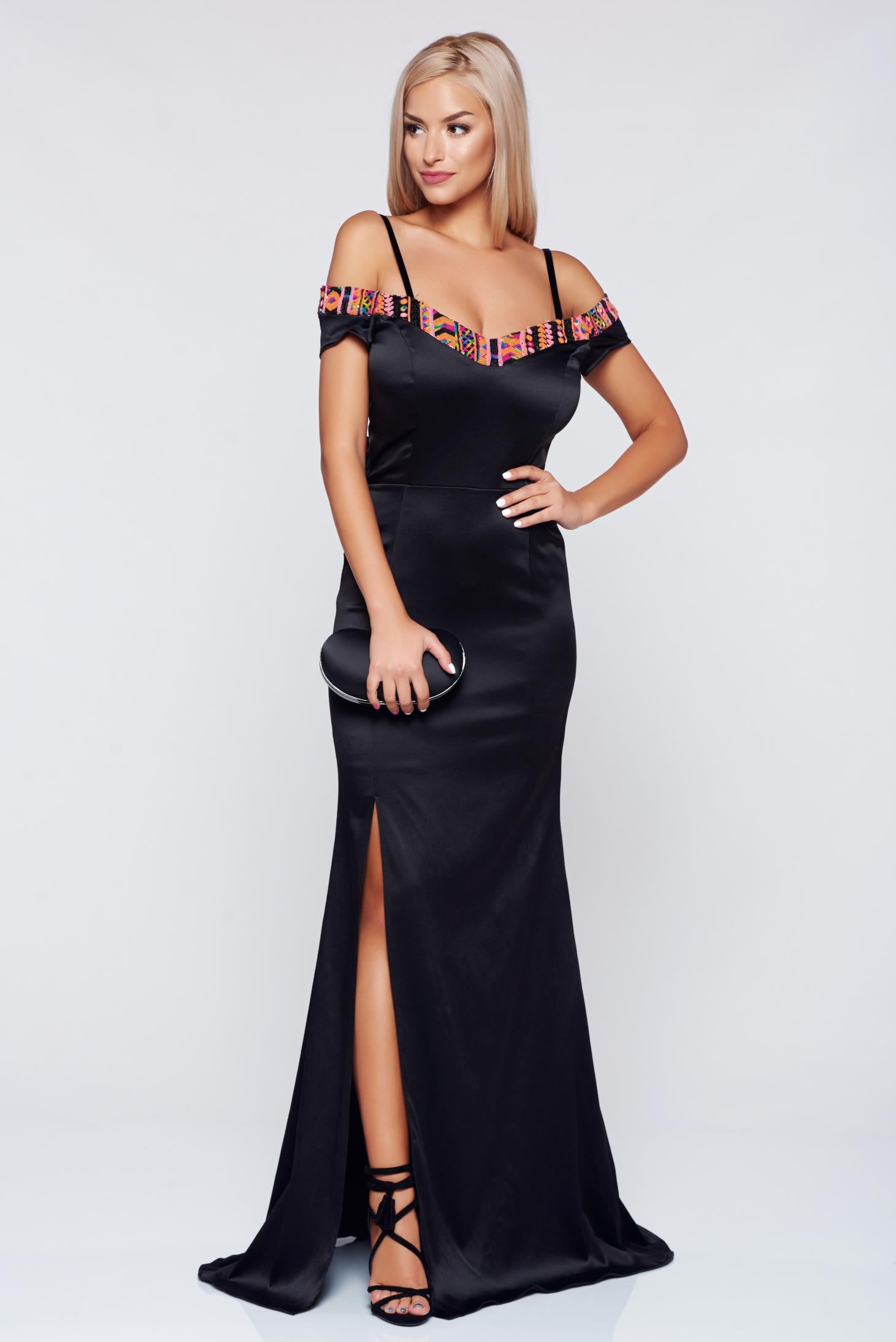 Occasional Mermaid Off Shoulder Black Dress
