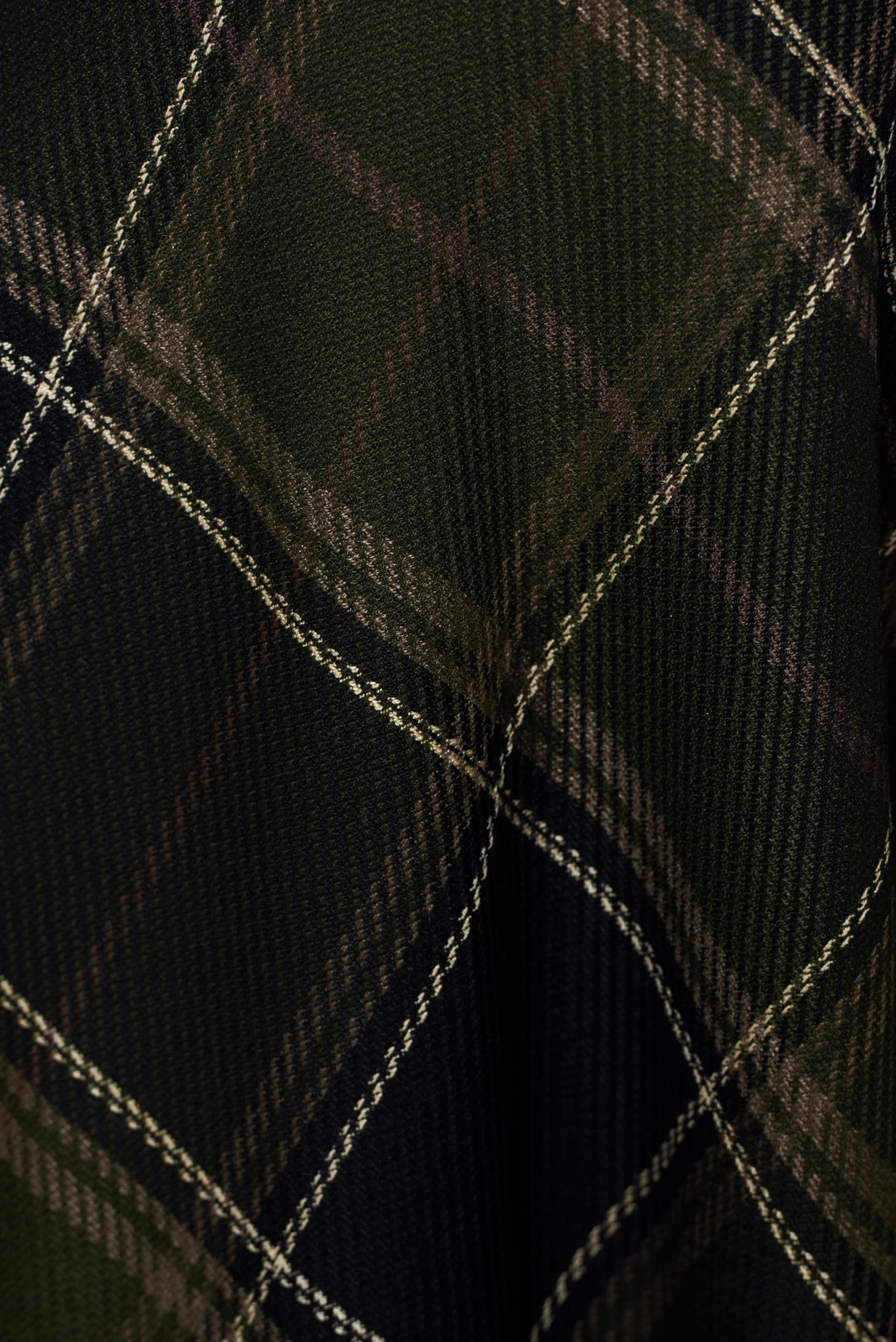 Darkgreen skirt office cloche cotton