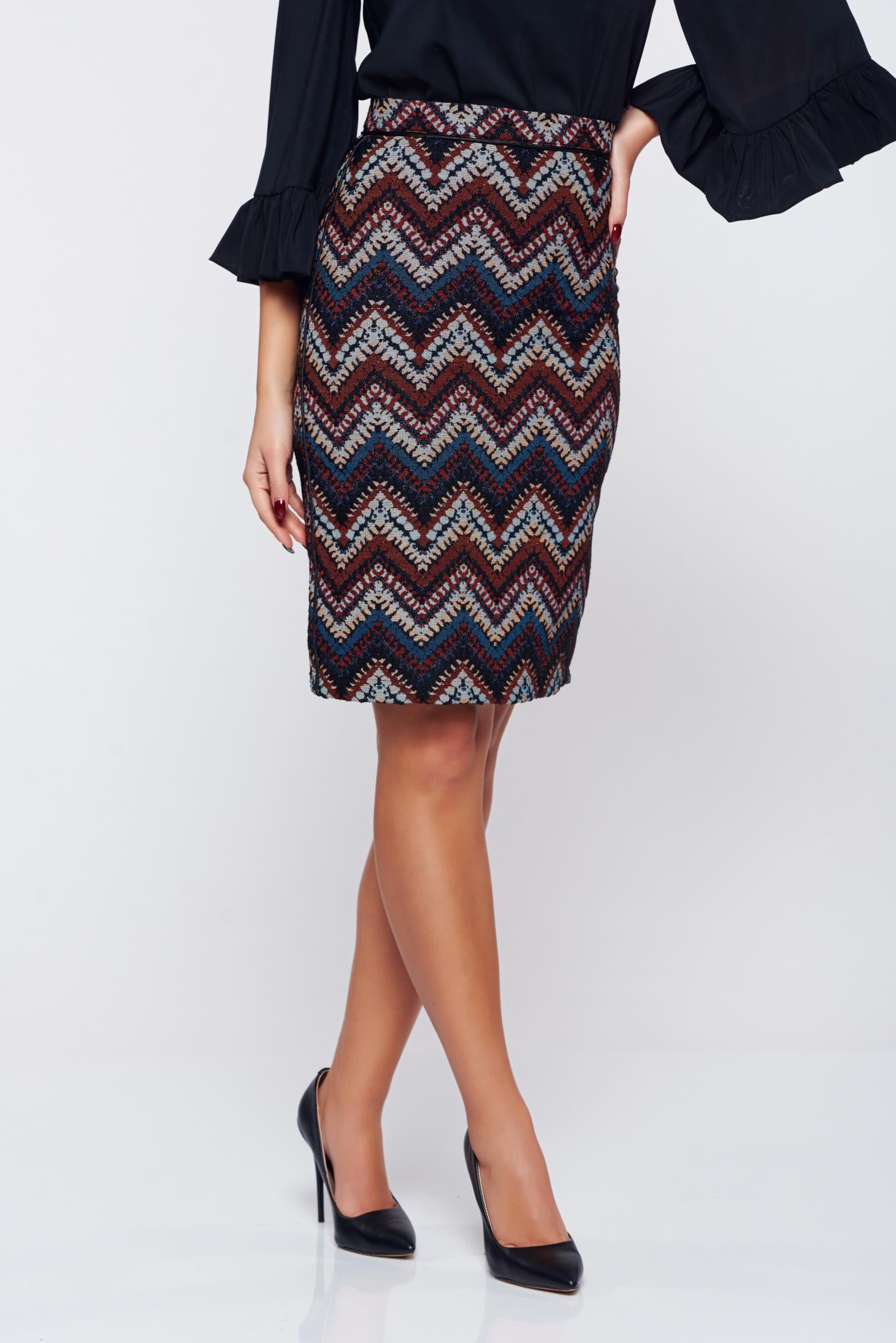 FALL In Love Darkblue Office Pencil Skirt