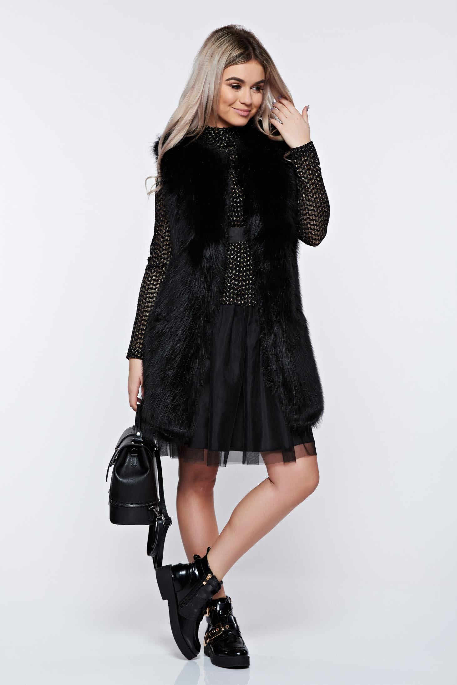 Gold Dress Casual With Turtle Neck Accessorized With Tied Waistband