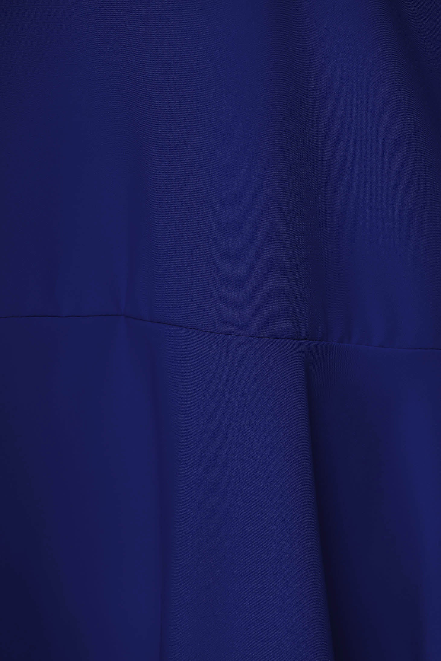 Blue Dress Loose Fit With Ruffle Details With Turtle Neck
