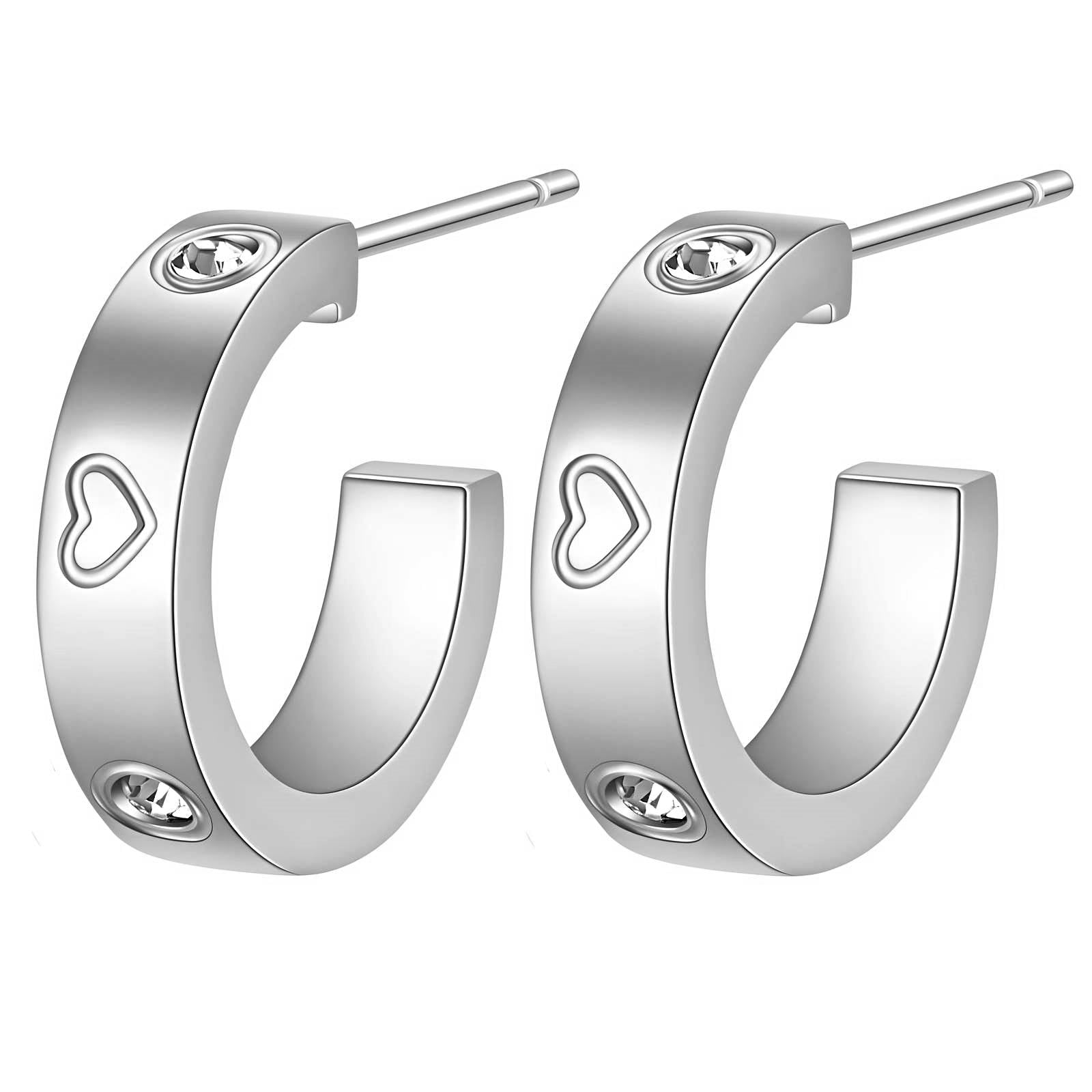 Stainless Steel Hearts Earrings
