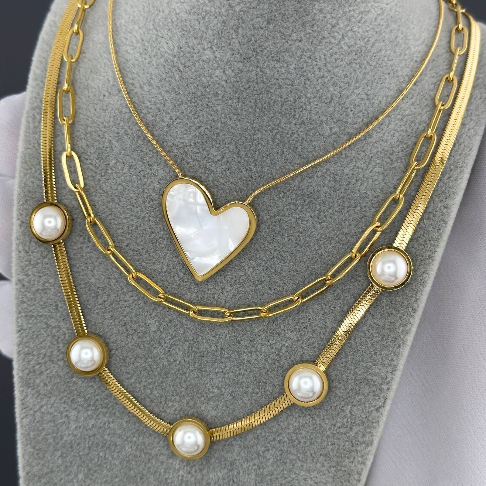 18K Gold Plated Stainless Steel Heart Necklace