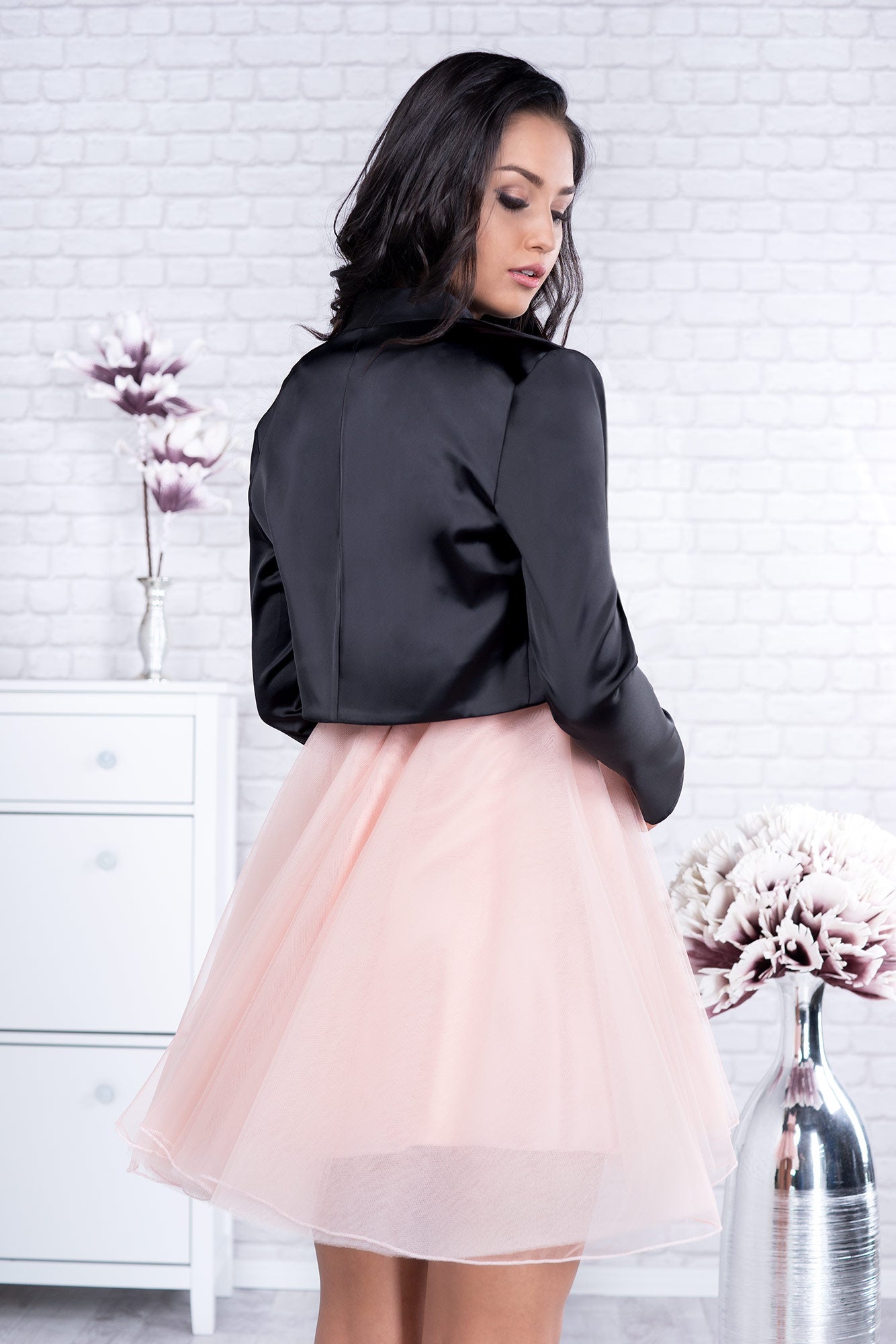 Black Blazer Satin