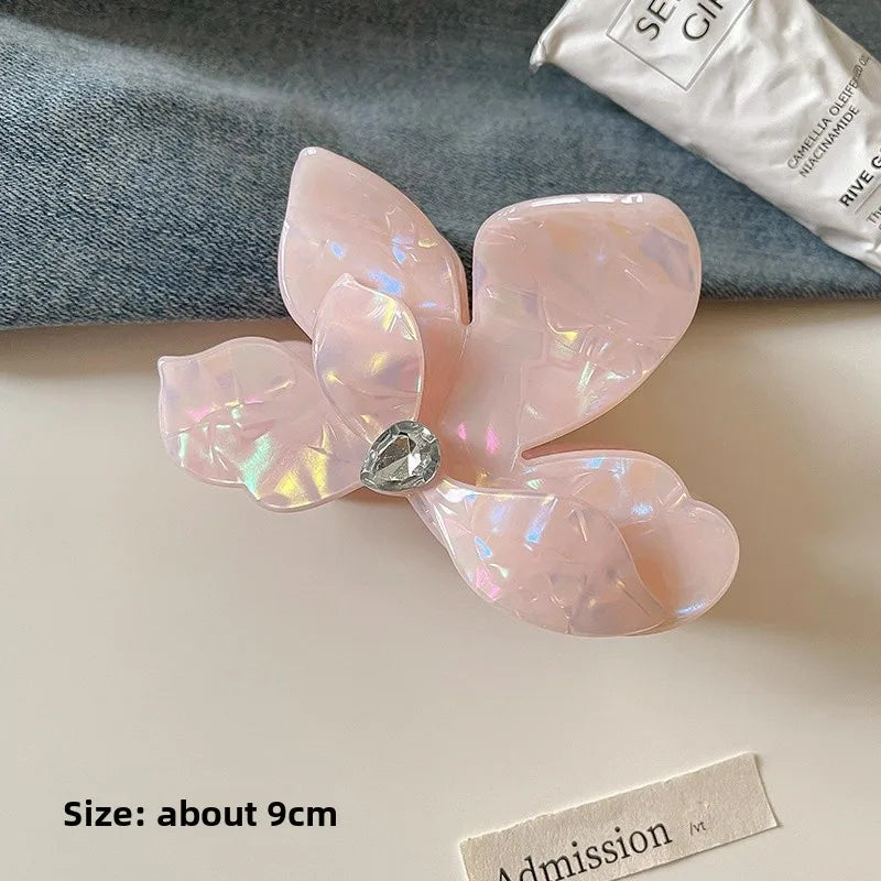 Premium Blossom Hair Claw Clip – Pink