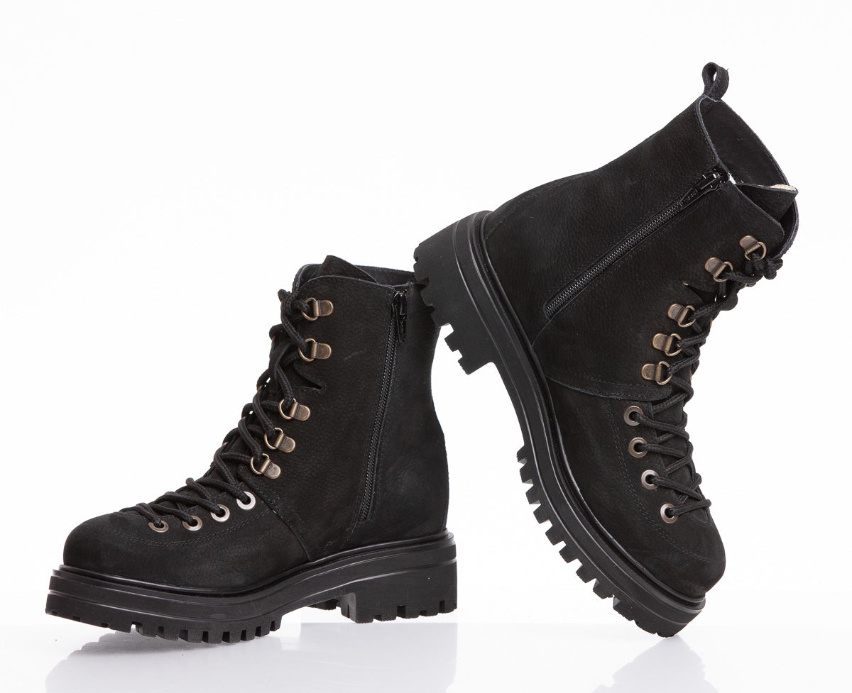 Natural Leather Short Boots