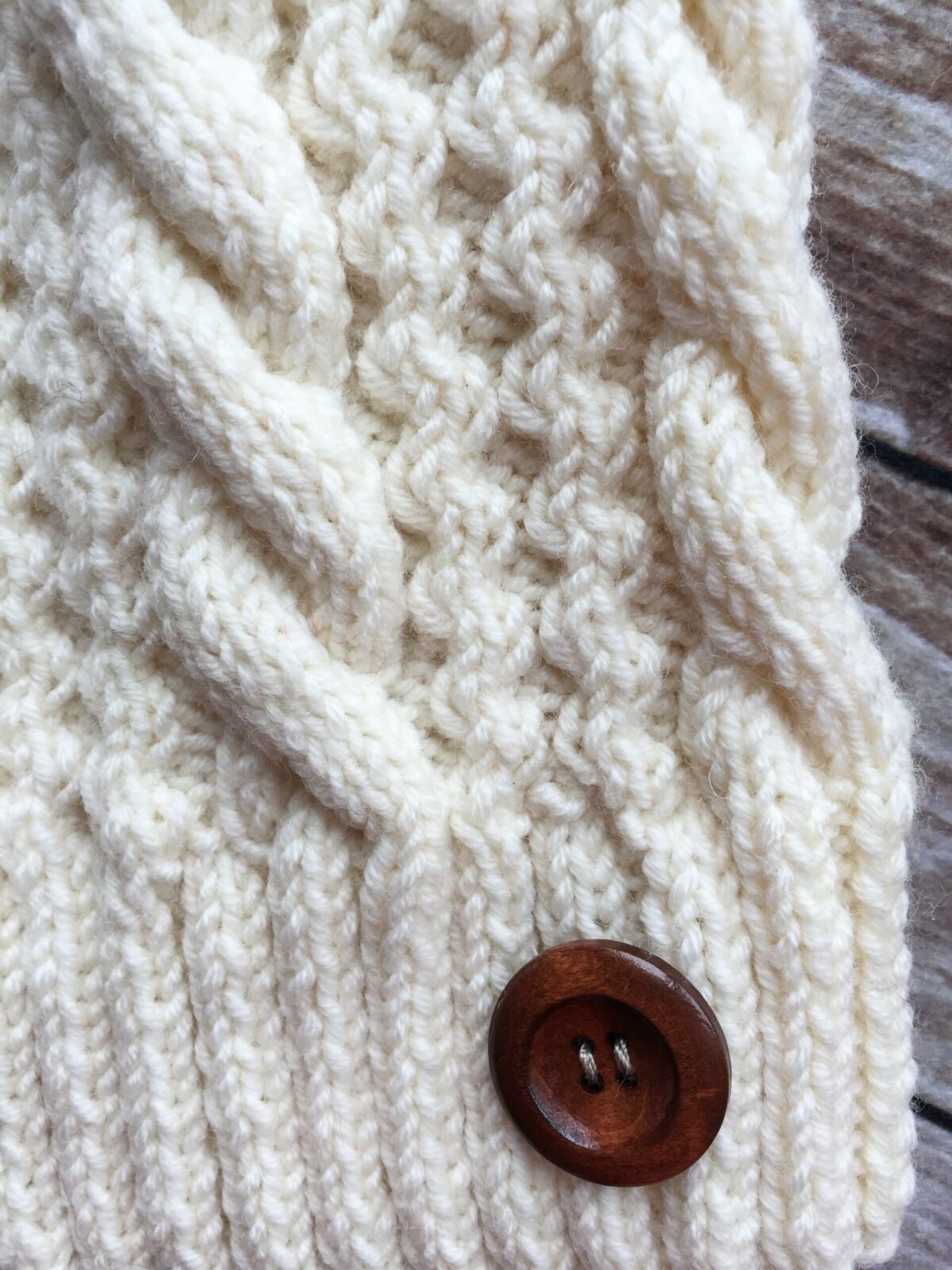 Hand Knitted Fur Pom Pom White Butter Hat