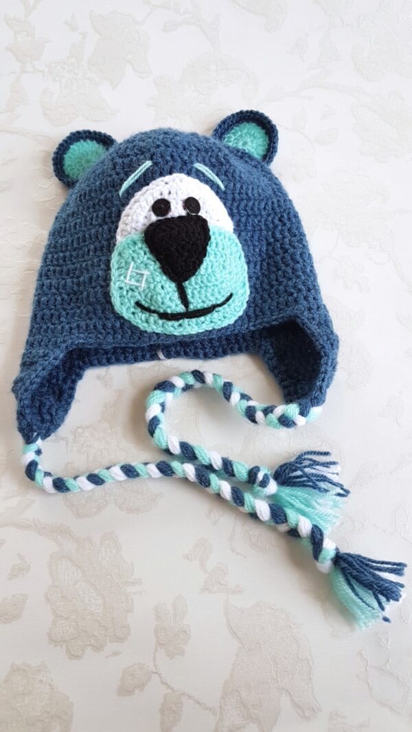 Hand Crocheted Bear Hat