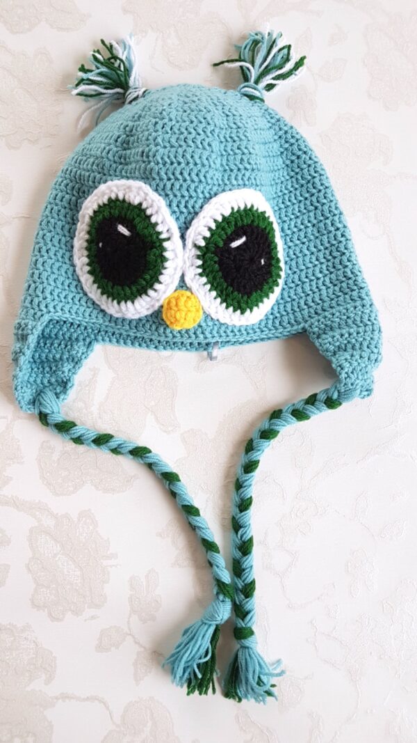 Hand Crocheted Owl Hat