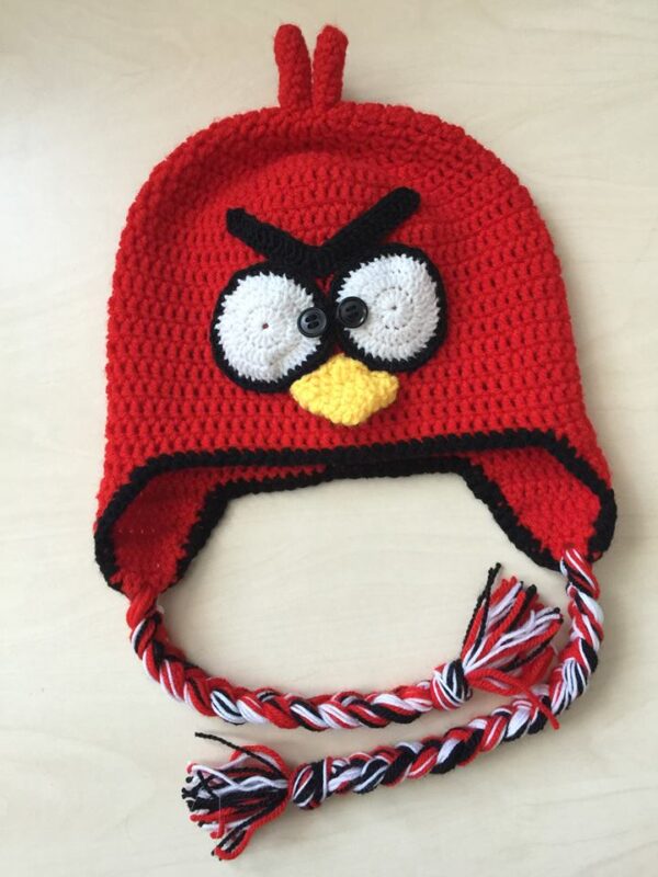 Crochet Hat Red Angry Bird