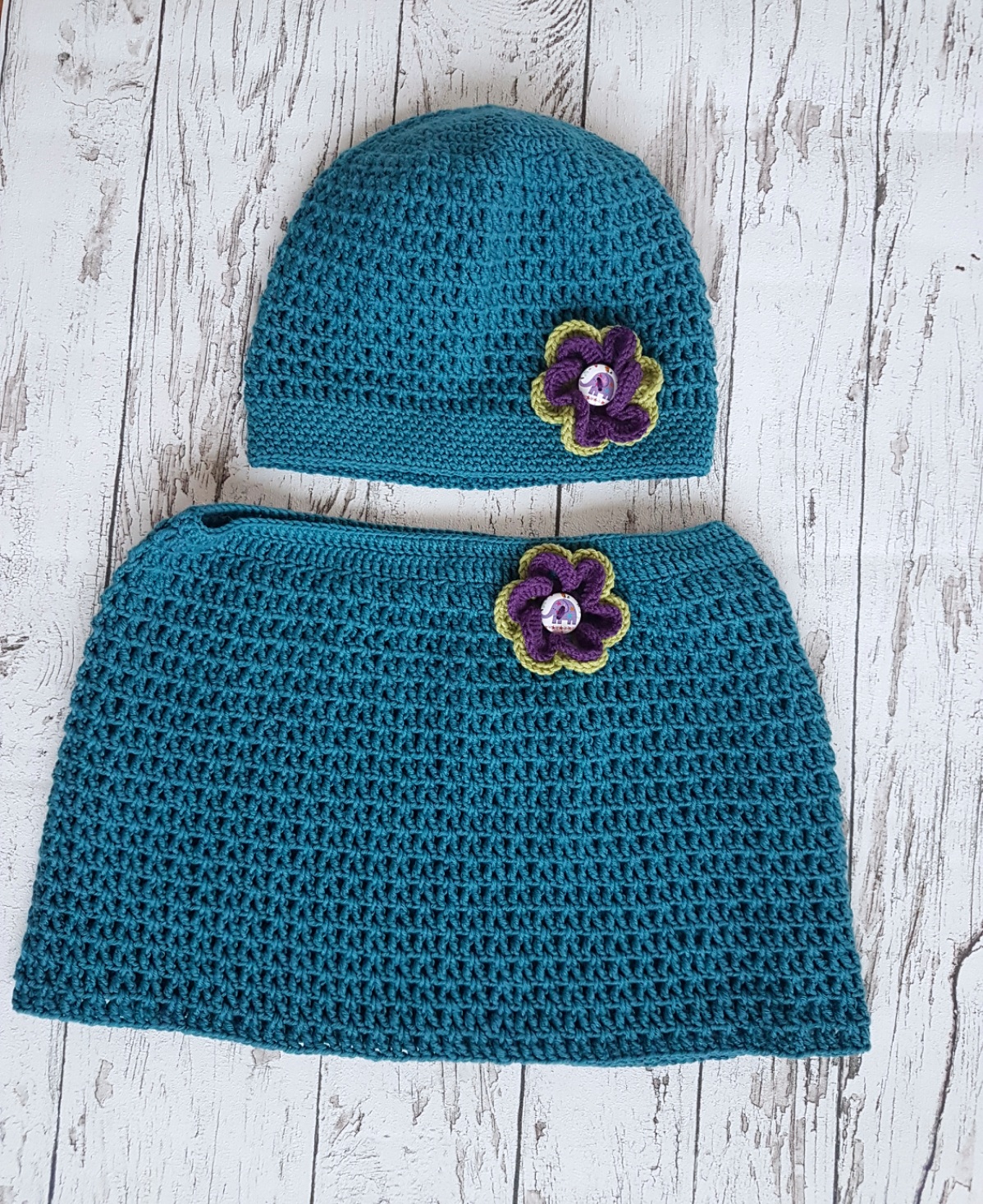 Elegant Crochet Blue Hat