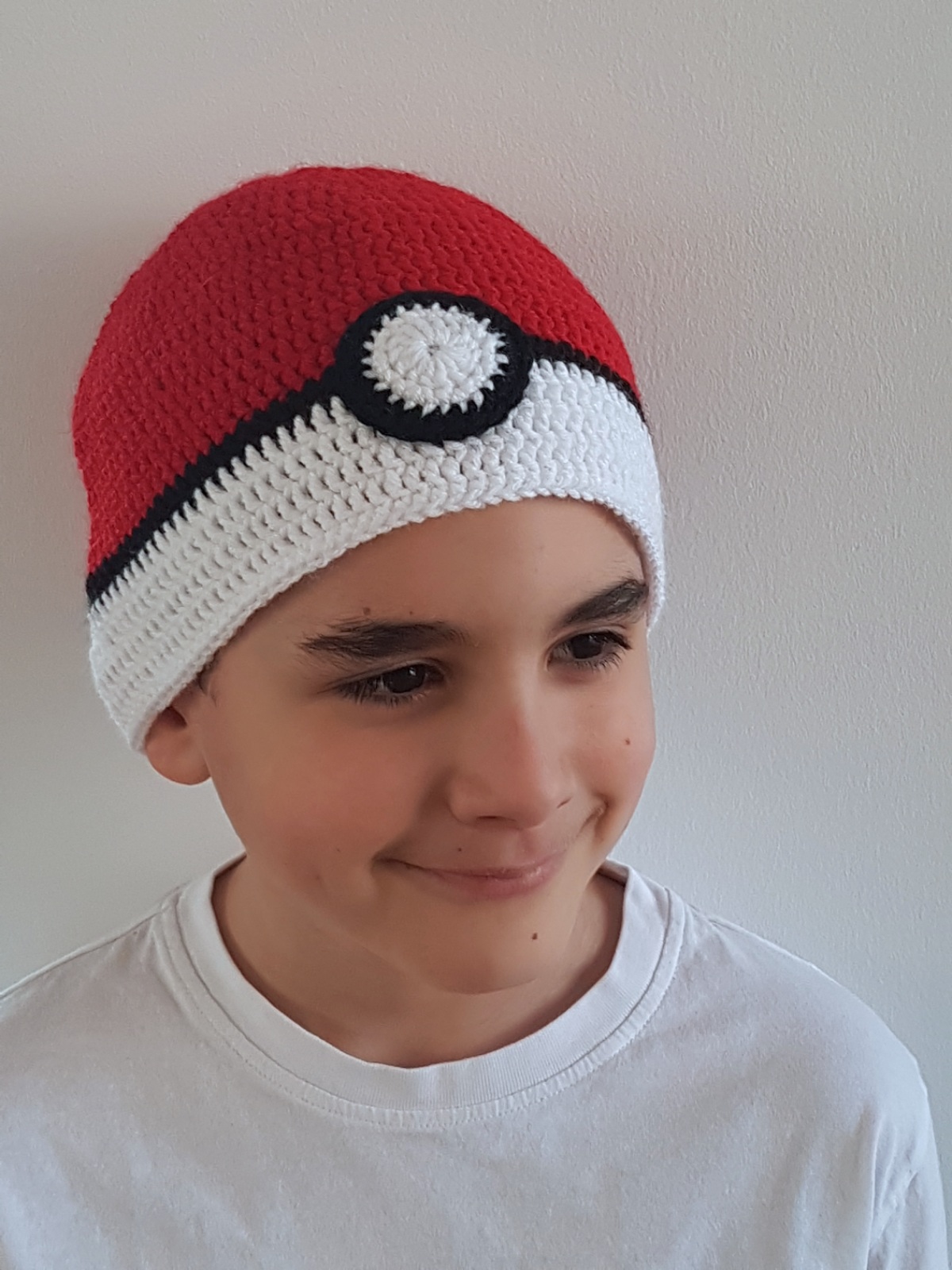 Pokeball Crochet Hat