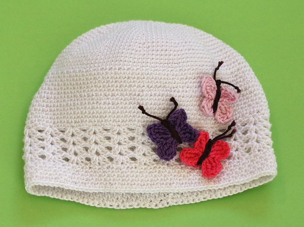 Crochet Hat Sweet Butterflies