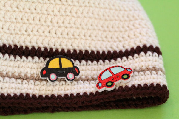 Crochet Hat Little Cars
