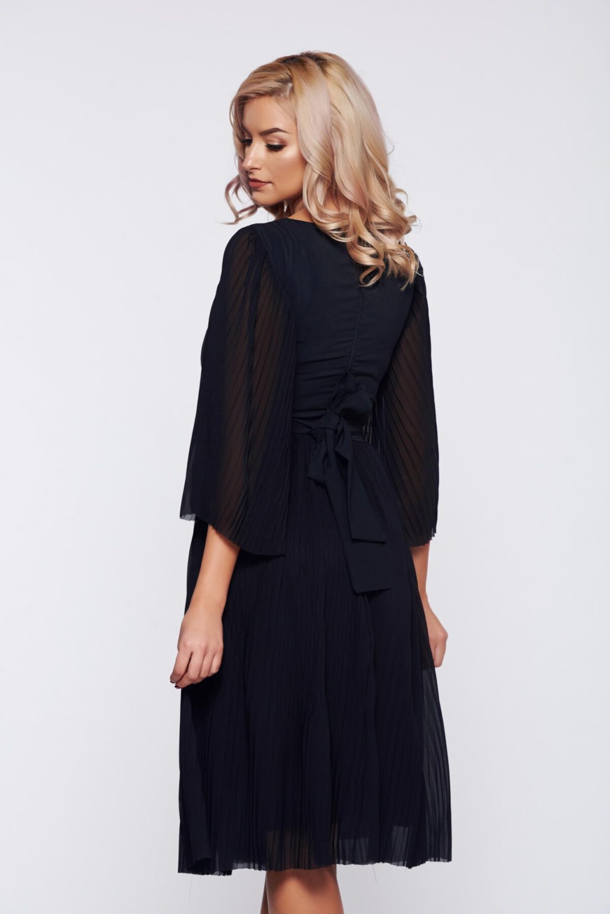 Fall In Love Black  Occasional Dress With Embroidery Details