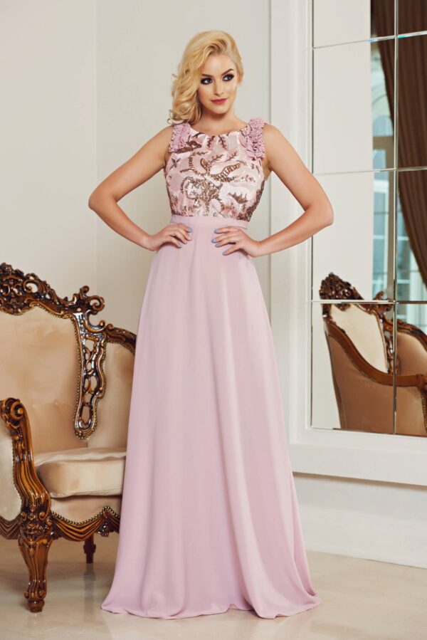 Rosa Occasional Voile Fabric Dress With Sequin Embellished Details