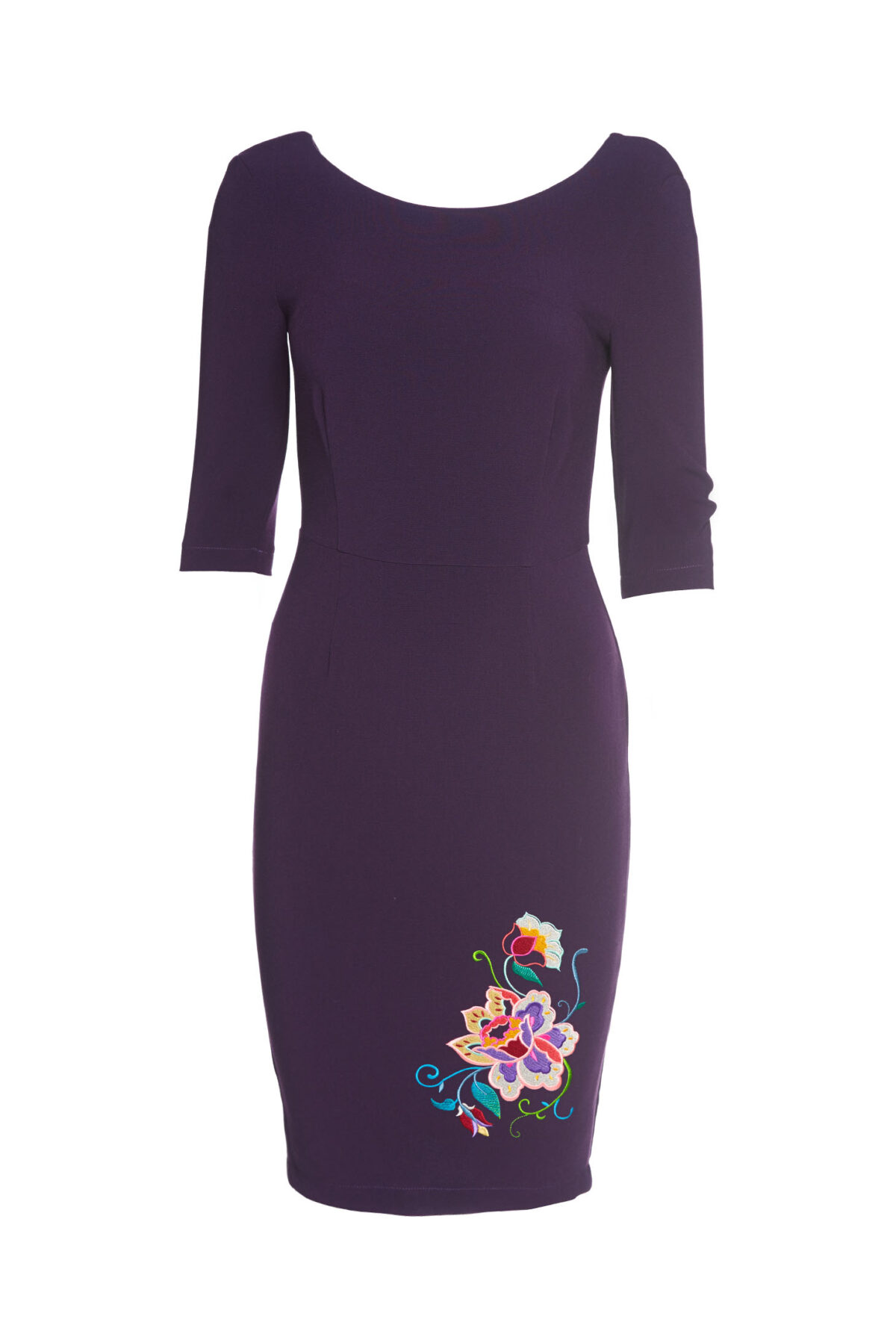 Theo Rose Heavenly Purple Embroidered Dress