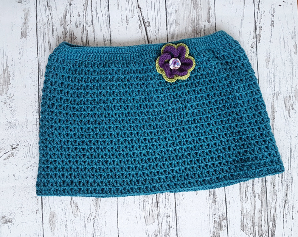 Elegant Crochet Blue Warmer
