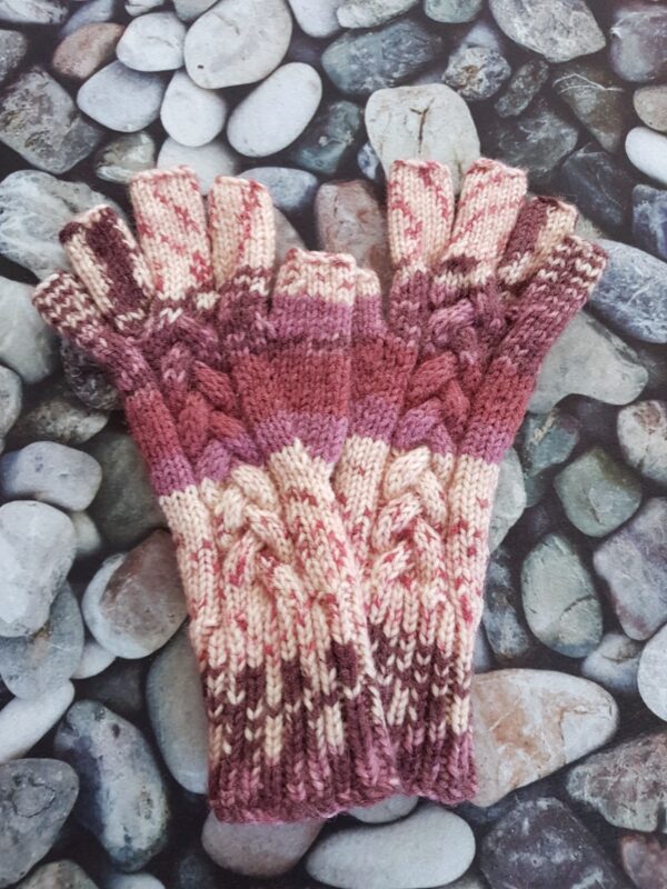 Violet Nuances Fingerless Gloves