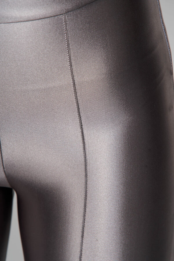 Silver Trousers Slightly Elastic Fabric Elegant Conical