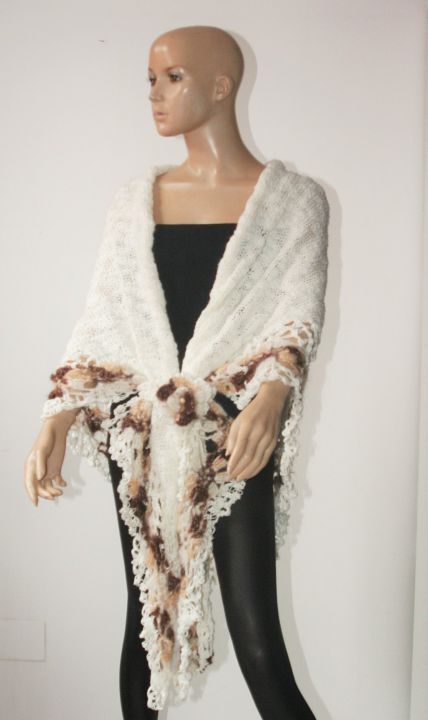 Knitted And Crocheted Shawl