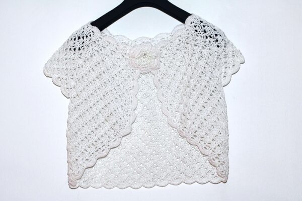 White Crochet Bolero
