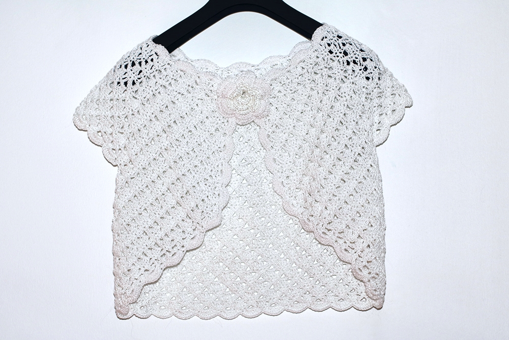 White Crochet Bolero
