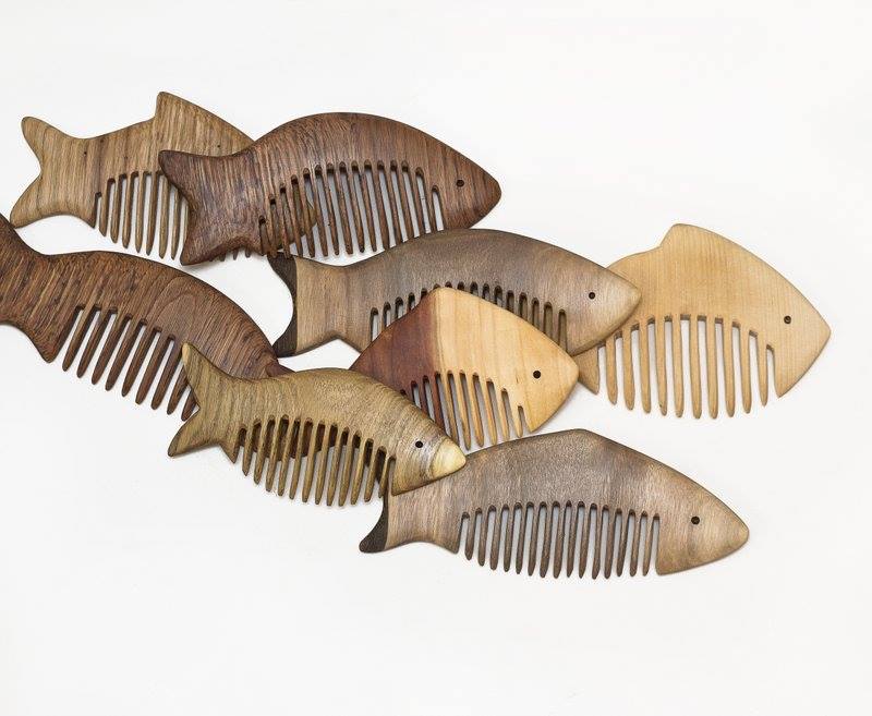 Handmade Dark Fish Comb
